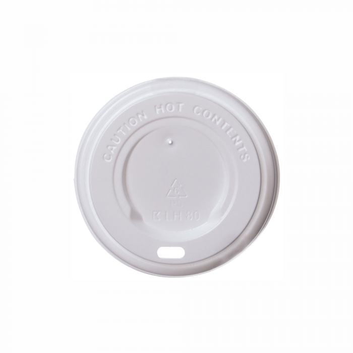 Kaffeebecher Deckel mit Trinköffnung PS weiß Ø 8,0cm